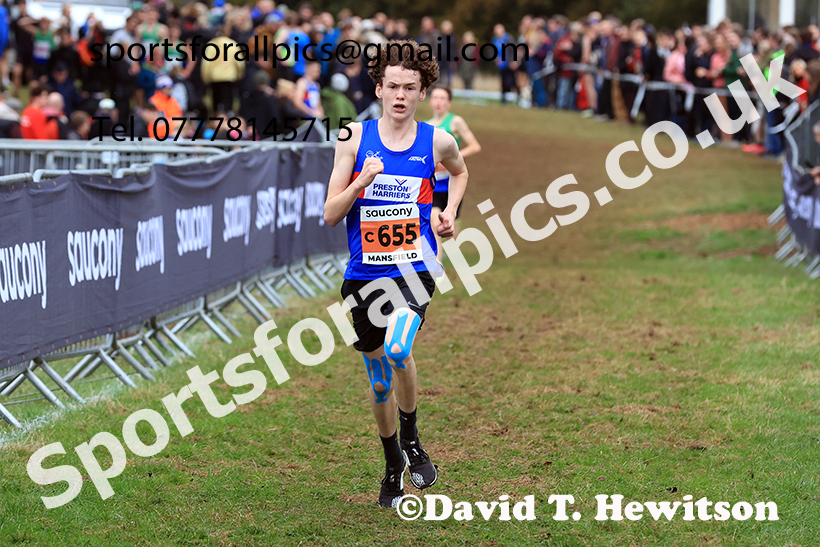 Mens Under-17s 2024 National Cross Country Relays, Berry Hill Park, Mansfield.   Photo: David T. Hewitson/Sports for All Pics